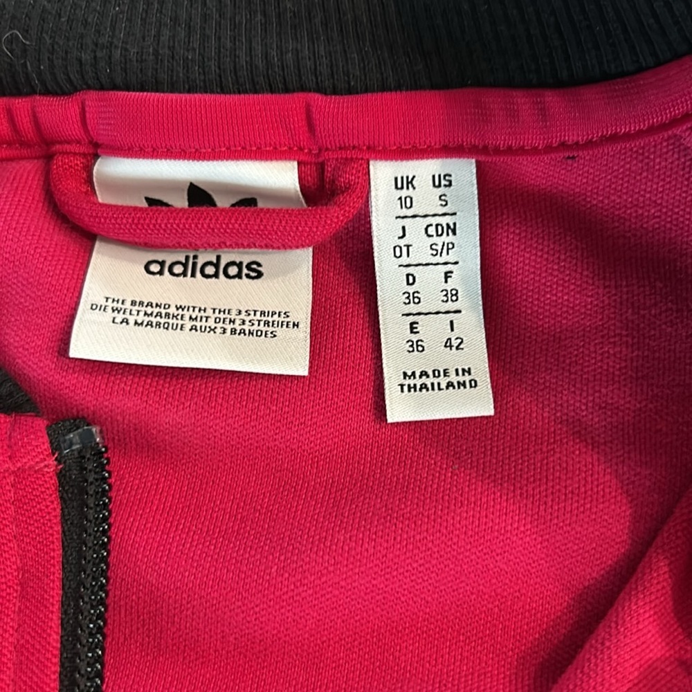 Adidas hot pink and black zip up Track Jacket size small - Picture 5 of 8